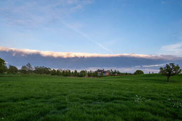 Dramatic bank of cloud over the landscape