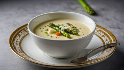 cream soup with asparagus, parmesan cheese healthy