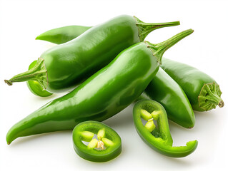 jalapeno chilli on white background
