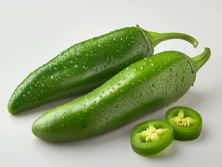 jalapeno chilli on white background