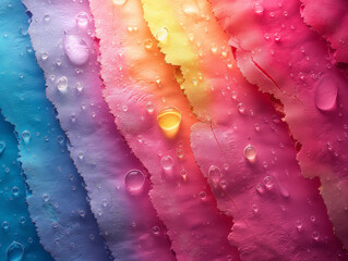 water drops on colorful background