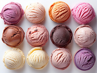 colorful ice cream balls