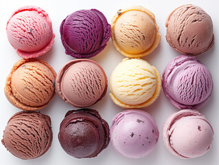 colorful ice cream balls