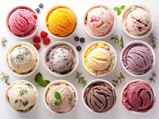 colorful ice cream balls