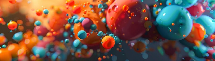 Create an abstract painting using vibrant colors and fluid shapes