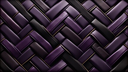 Black and purple basketweave pattern.