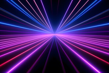 Abstract lines tech speed movement pattern design background concept, illuminating pink and blue neon glow. Generative AI
