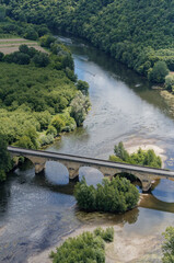 River and bridge Castelnaud-la-chapelle, Dordogne