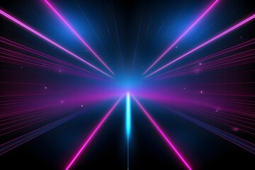 Abstract lines tech speed movement pattern design background concept, illuminating pink and blue neon glow. Generative AI
