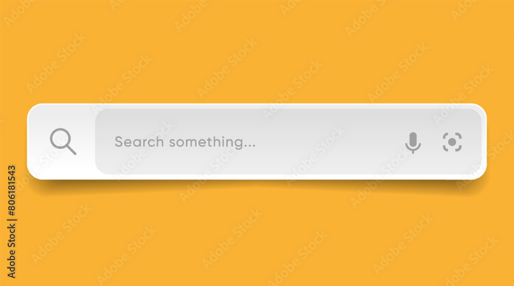 Fototapete Search Bar with suggestions for UI UX design and web site. Search Address and navigation bar icon. Collection of search form templates for websites. Search engine web browser window template.