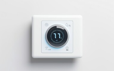 Thermostat on White Background