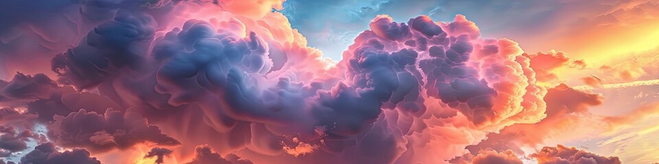 Majestic Valentine Heart Adrift in Dreamy Skies