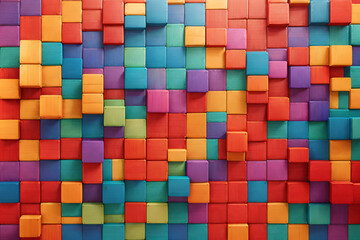 walls with a checkered pattern and lots of color