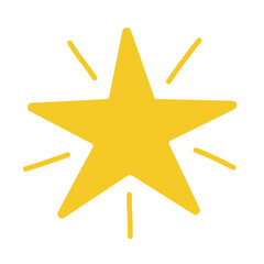 Obraz premium yellow star on white background