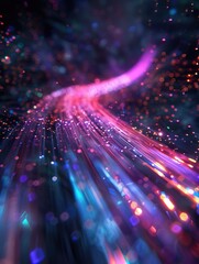 Fiber Optic Rush: Vibrant Neon Streams,Dynamic Motion with Rear Curtain Sync: Neon Euphoria