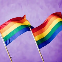 Vibrant Pride Flag Close-Up