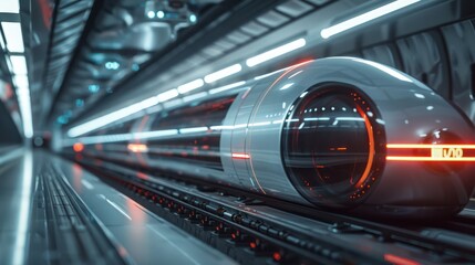 The future of transportation is here. The Hyperloop is a new type of train that travels at over 600 miles per hour.