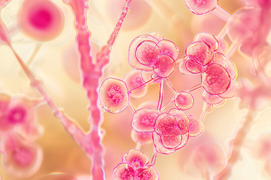 Candida auris causing invasive infections with high mortality rates. Illustration