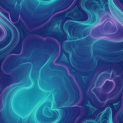 Obraz premium abstract seamless pattern with marble style texture agate finish purple violet aqua blue turquoise teal navy swirl line art style curve elegant pattern