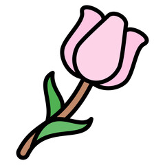 Tulip  Icon Element For Design