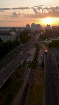 [2min] Morning drone flight over Wroclaw, Poland. Flight towards dawn. 

"Dawn's Aerial Journey: Capturing Wroclaw's Sunrise, Majestic Bridge and Cityscape via Drone"