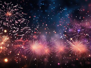 fireworks in the night sky