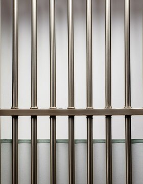 barreaux de prison en acier brillant en ia