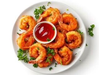 fried shrimps on a white plate