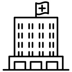 Hospital building icon