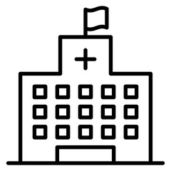 Hospital building icon