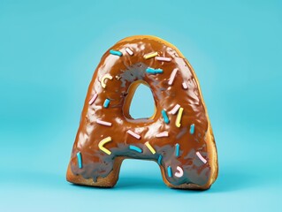 donut in shape of letter A