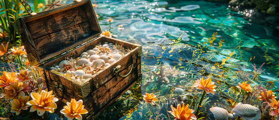 Underwater Treasure Discovery, Vibrant Marine Life and a Sunken Chest in Crystal Blue Waters