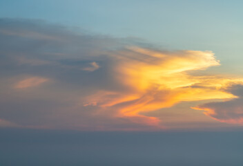 Evening sky scene with light from the setting sun, Last light of the day, The Stunning Beauty of a...