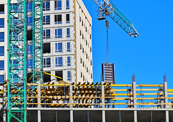 Construction site with formwork