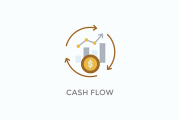 Cash Flow Vector Icon Or Logo Illustration
