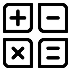calculator line icon