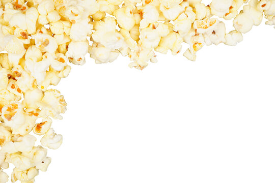Popcorn border isolated transparent