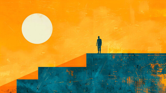 The optimistic mood of a person