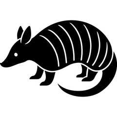 Armadillo vector icon silhouette illustration