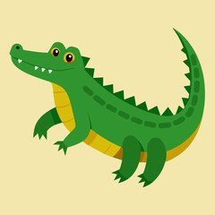 crocodile cartoon vector art silhouette illustration