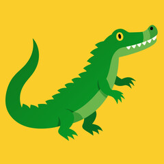 crocodile vector art silhouette illustration 