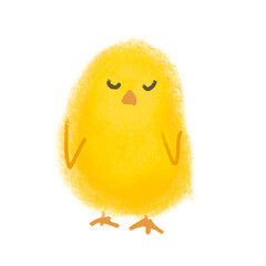 yellow easter chicken