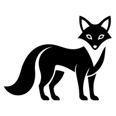 illustration of a fox vector icon silhouette