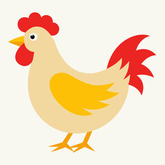Hen vector art silhouette illustration