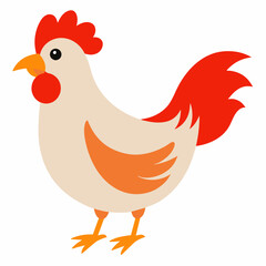 Hen vector art silhouette illustration icon