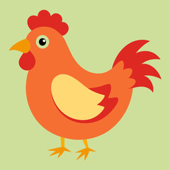 hen and chicken vector art