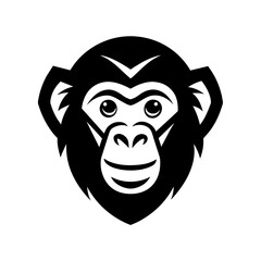 Monkey head logo vector illustration art