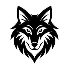 wolf head logo vector silhouette