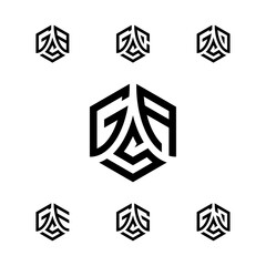 Hexagon logo design, GAS hexagon logo, develop, natural, luxury, modern, finance logo, strong logo