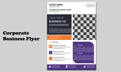 Obraz premium Corporate popular business flyer design template with color variation